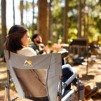 Luxury Camp FirePit Rocker - Choice 737 - Heavy-Duty Kickback Rocker with Beverage Holder Detail