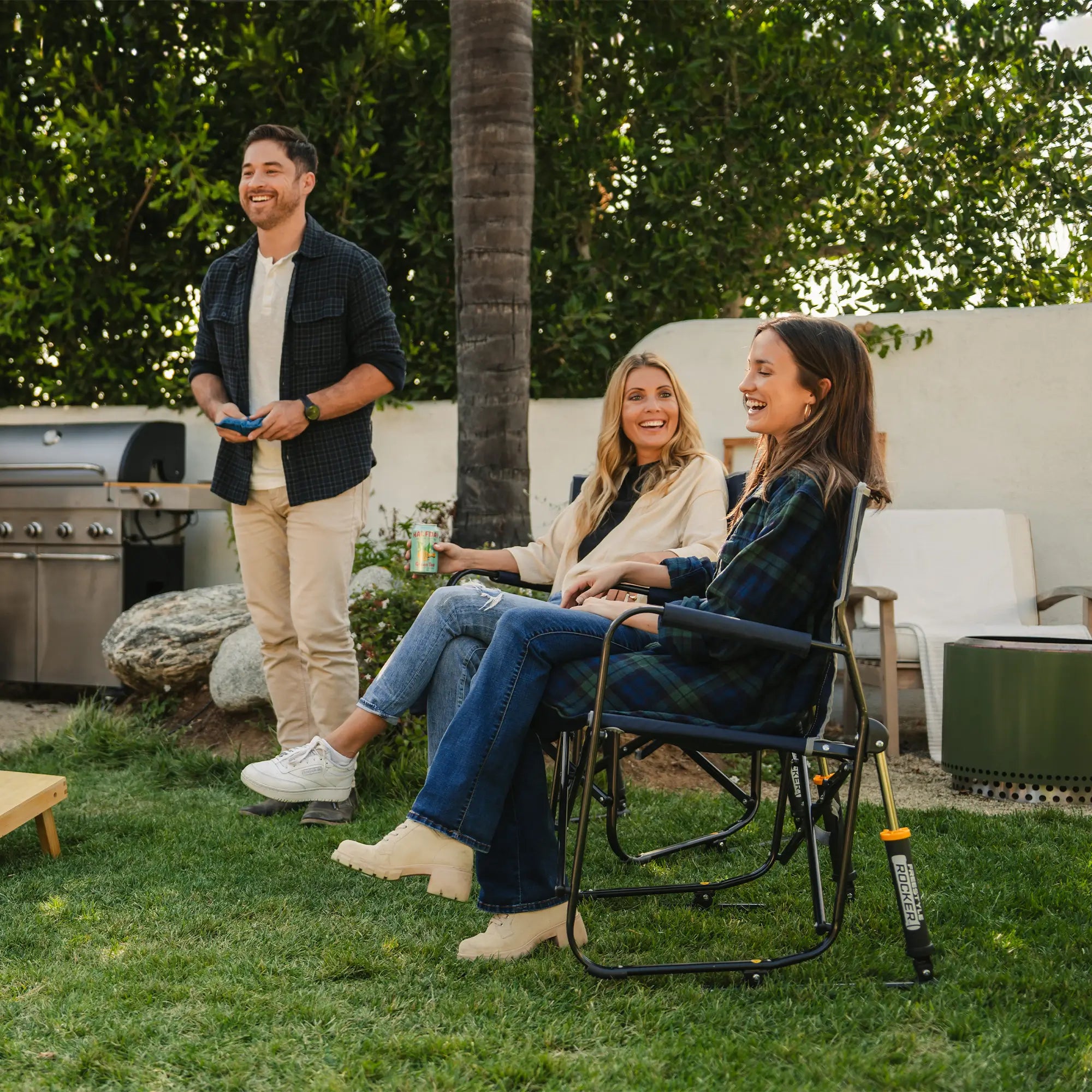 Patented Spring-Action Freestyle Rocker - Choice 711 - RoadTrip Rocker Smooth Motion Camp Chair Detail