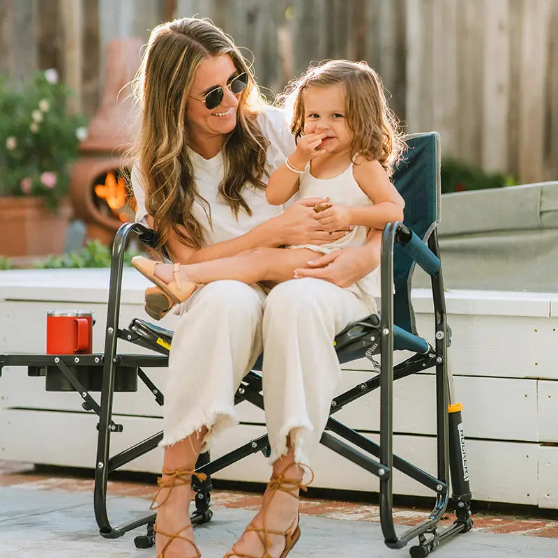 Smooth Motion Freestyle Rocker with Side Table - Choice 853 - RoadTrip Rocker Smooth Motion Camp Chair Detail