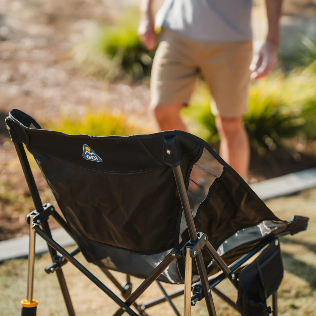 Patented Spring-Action Pod Rocker Elite - Choice 832 - Freestyle Rocker Portable Outdoor Folding Chair Detail
