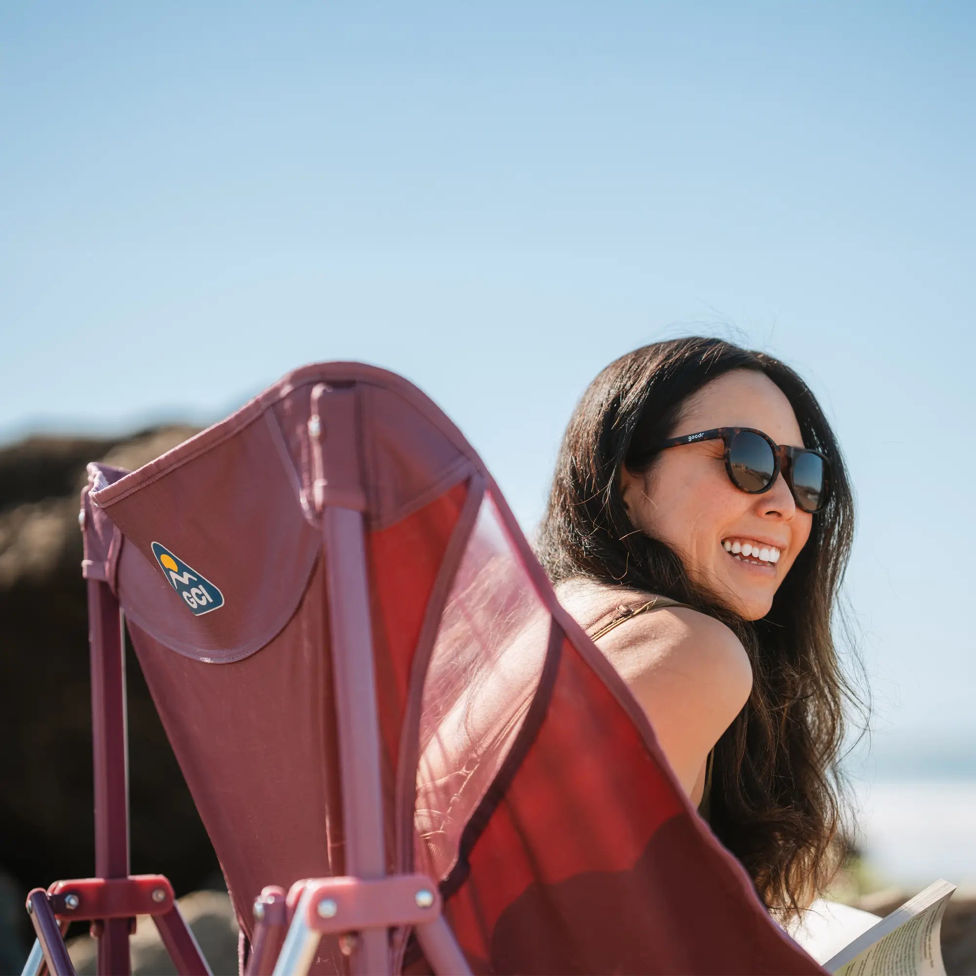 Patented Spring-Action Pod Rocker Elite - Choice 832 - Freestyle Rocker Portable Outdoor Folding Chair Detail