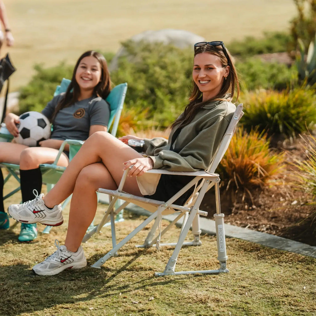 Patented Spring-Action Kickback Rocker - Choice 345 - Patented Spring-Action Rocking Chair for Camping Detail
