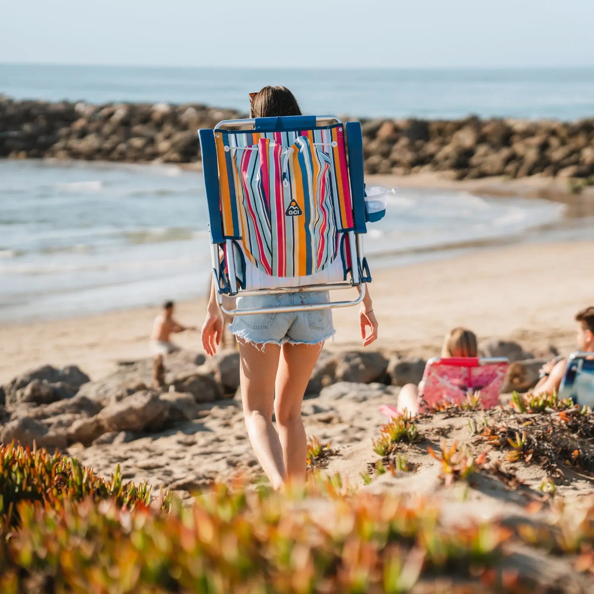 Rust-Resistant Aluminum Backpack Beach Chair - Choice 709 - Rust-Resistant Aluminum Sand-Friendly Lounge Chair Detail