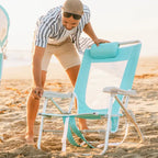 Sand-Friendly Big Surf with Slide Table - Choice 334 - Portable Heavy-Duty Low Boy Chair for Ocean Side Detail