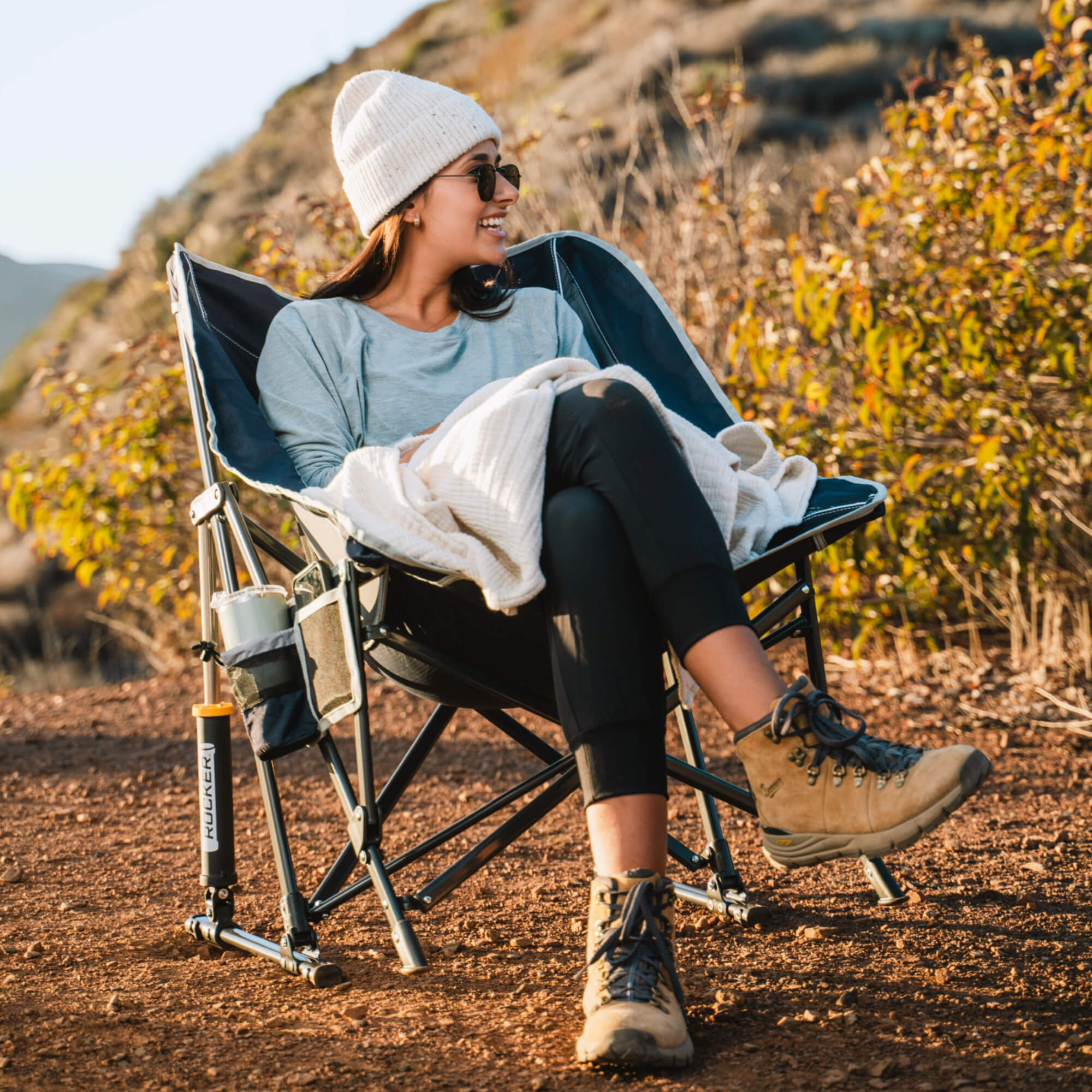 Premium All-Weather Pod Rocker - Choice 933 - Freestyle Rocker Portable Outdoor Folding Chair Detail