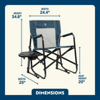 Smooth Motion Freestyle Rocker with Side Table - Choice 853 - RoadTrip Rocker Smooth Motion Camp Chair Detail
