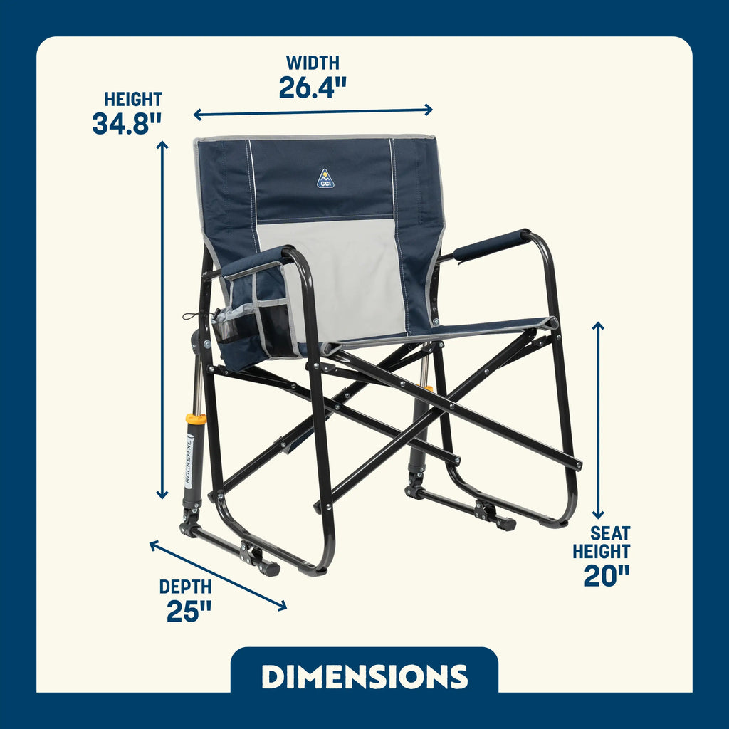 Luxury Camp Freestyle Rocker XL - Choice 552 - Patented Spring-Action Rocking Chair for Camping Detail