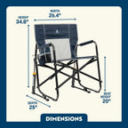 Luxury Camp Freestyle Rocker XL - Choice 552 - Patented Spring-Action Rocking Chair for Camping Detail