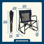 Patented Spring-Action Freestyle Rocker - Choice 711 - RoadTrip Rocker Smooth Motion Camp Chair Detail