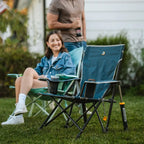Patented Spring-Action Kickback Rocker - Choice 345 - Patented Spring-Action Rocking Chair for Camping Detail