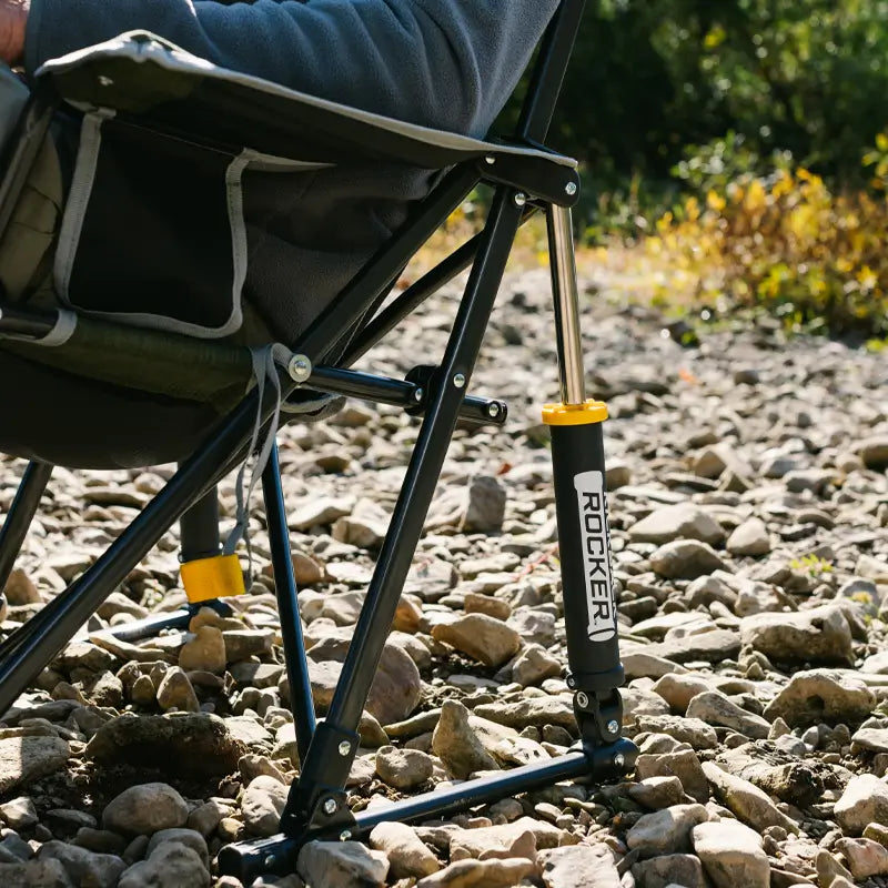 Patented Spring-Action Kickback Rocker - Choice 345 - Patented Spring-Action Rocking Chair for Camping Detail