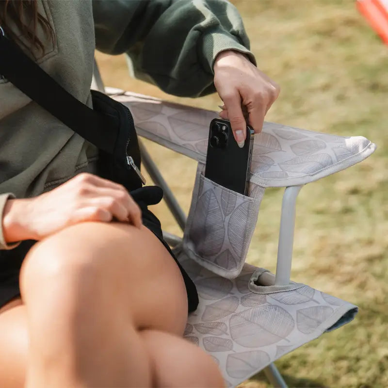 Patented Spring-Action Kickback Rocker - Choice 345 - Patented Spring-Action Rocking Chair for Camping Detail