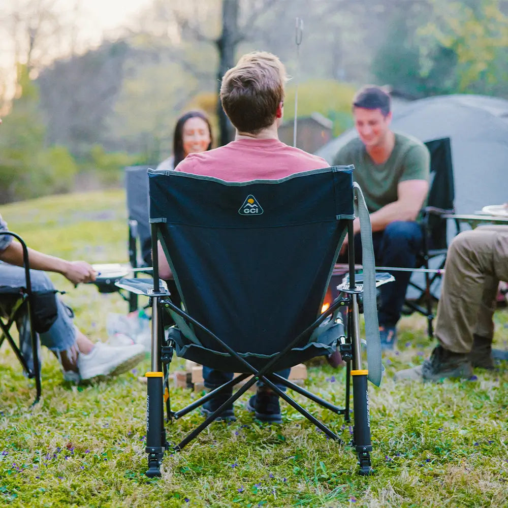 Patented Spring-Action Kickback Rocker - Choice 345 - Patented Spring-Action Rocking Chair for Camping Detail