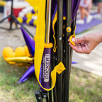 Luxury Camp College Comfort Pro Rocker - LSU Tigers - Choice 880 - Heavy-Duty Kickback Rocker with Beverage Holder Detail