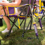 Luxury Camp College Comfort Pro Rocker - LSU Tigers - Choice 880 - Heavy-Duty Kickback Rocker with Beverage Holder Detail