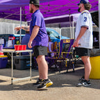 Luxury Camp College Comfort Pro Rocker - LSU Tigers - Choice 880 - Heavy-Duty Kickback Rocker with Beverage Holder Detail