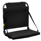 Secure-Hook BleacherBack - Choice 696 - Lightweight Folding Bleacher Chair with Cushioning - Black