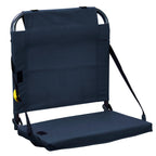 Secure-Hook BleacherBack - Choice 696 - Lightweight Folding Bleacher Chair with Cushioning - Navy
