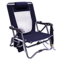 Space-Saving Pico Bi-Fold Slim Event Chair - Choice 334 - Space-Saving Micro-Folding Chair for Backpacking - Indigo