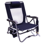 Space-Saving Pico Bi-Fold Slim Event Chair - Choice 334 - Space-Saving Micro-Folding Chair for Backpacking - Indigo
