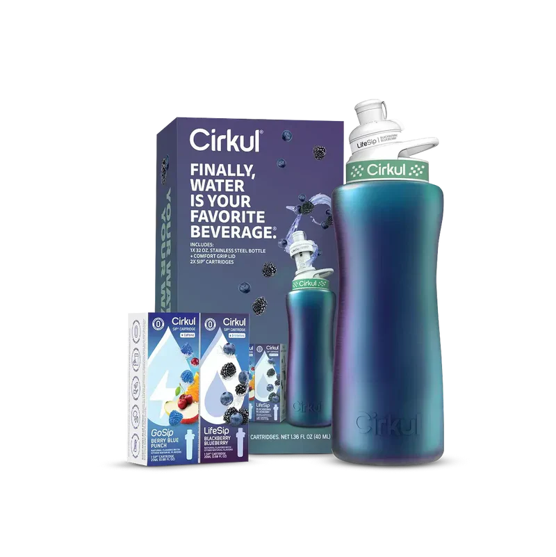 Deliciously Squishy 32oz. Chameleon Stainless Steel Bottle Starter Kit 95KR - Playful Star & Heart Shaped Geometric NeeDoh - Default Title