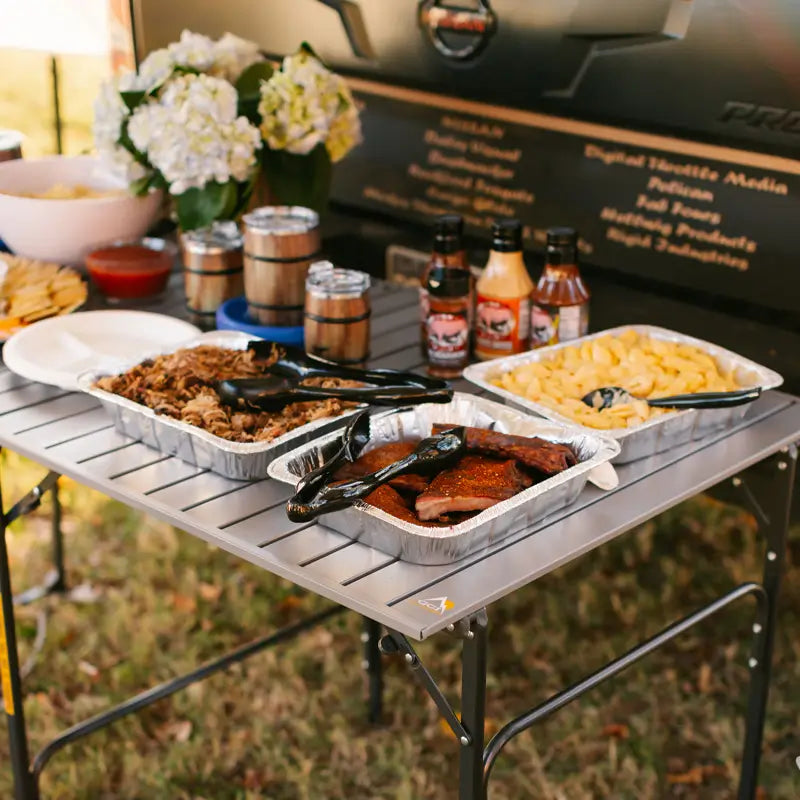 Slim-Fold Slim-Fold Table - Choice 196 - Portable Camping Table with Heat-Resistant Countertop Detail
