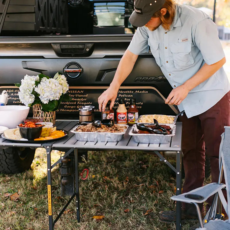 Slim-Fold Slim-Fold Table - Choice 196 - Portable Camping Table with Heat-Resistant Countertop Detail