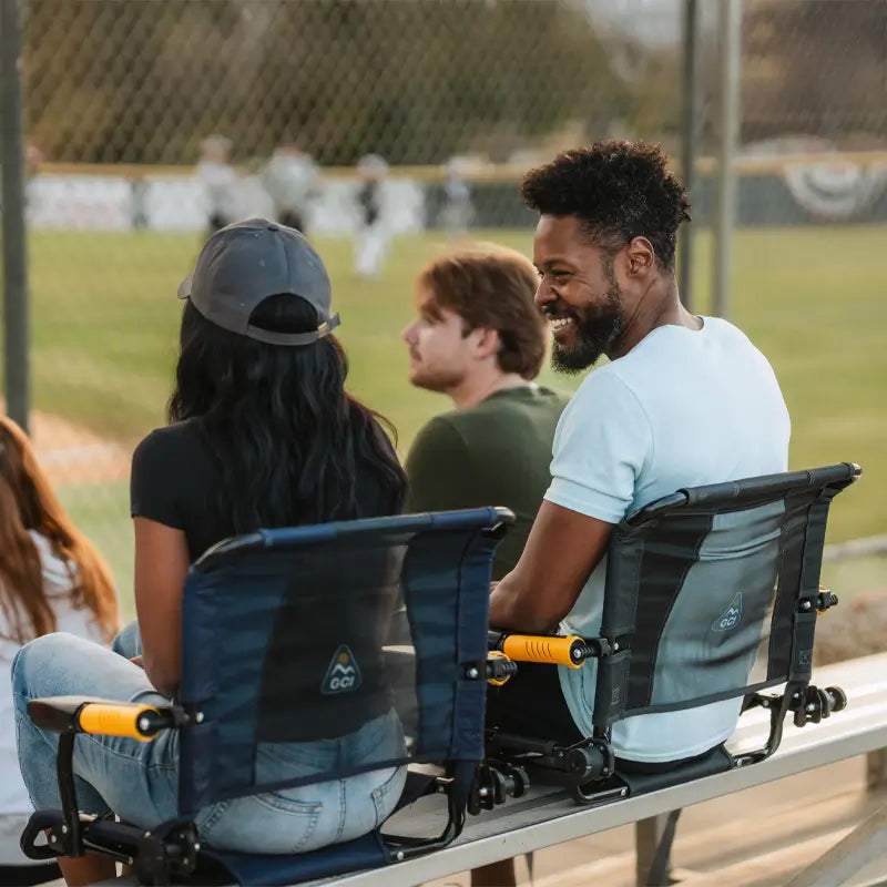 Heavy-Duty Freestyle Stadium Rock-Cliner - Choice 540 - Patented Spring-Action Rocking Chair for Camping Detail