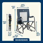 Premium All-Weather Stowaway Rocker with Storage Pouch - Choice 573 - RoadTrip Rocker Smooth Motion Camp Chair Detail