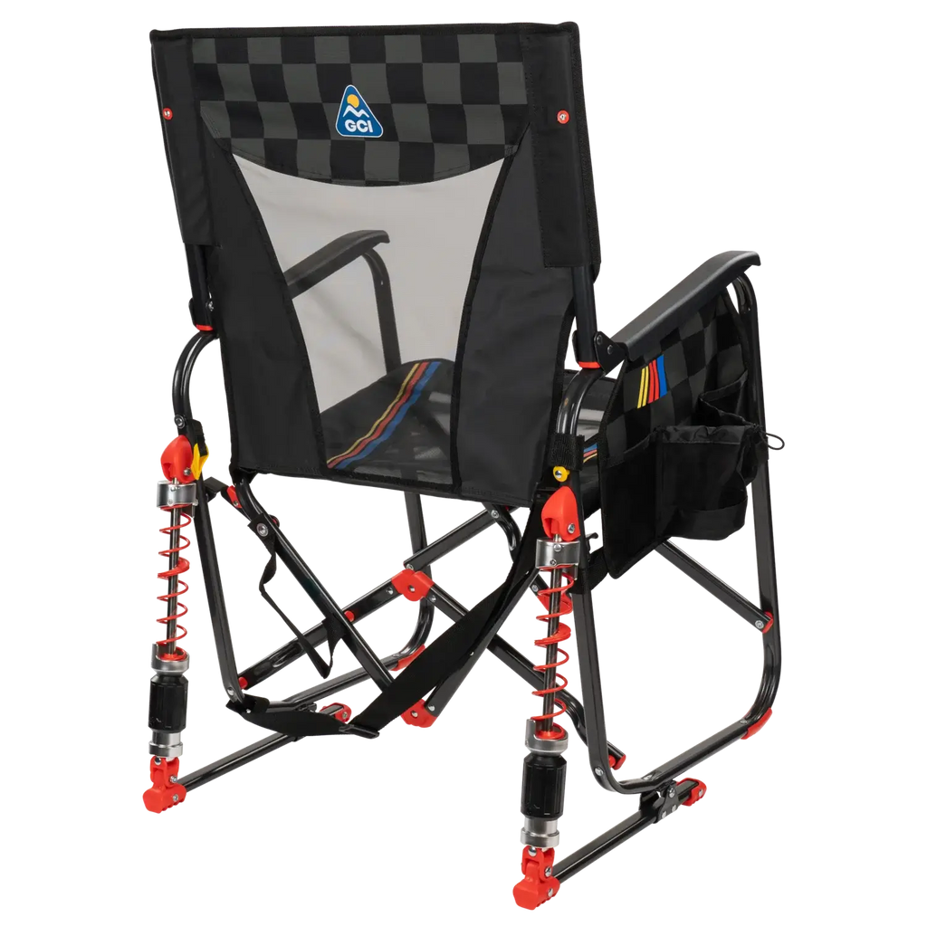 Patented Spring-Action Adjustable Rocker - NASCAR - Choice 899 - Patented Spring-Action Rocking Chair for Camping Detail
