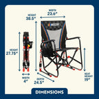 Patented Spring-Action Adjustable Rocker - NASCAR - Choice 899 - Patented Spring-Action Rocking Chair for Camping Detail