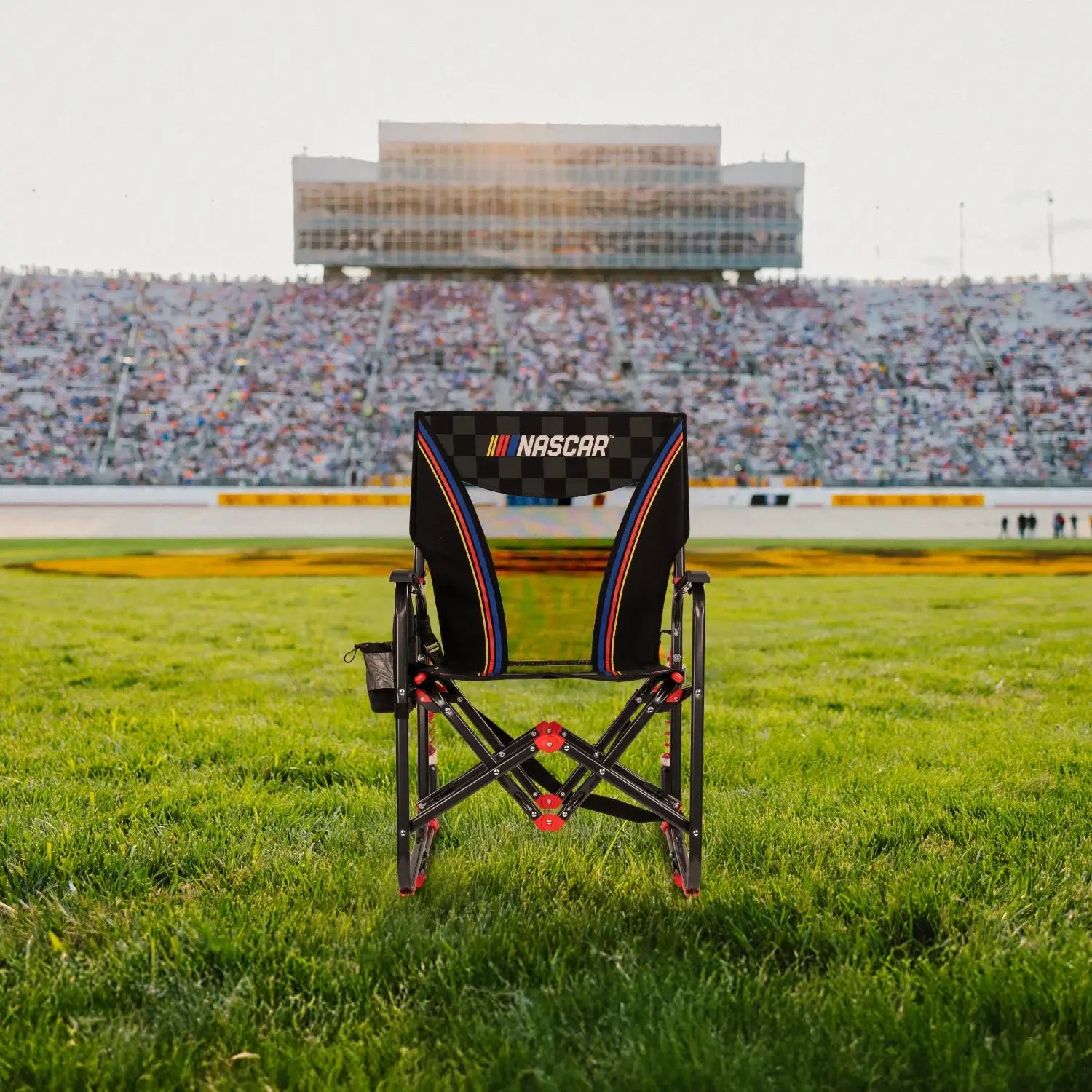 Patented Spring-Action Adjustable Rocker - NASCAR - Choice 899 - Patented Spring-Action Rocking Chair for Camping Detail