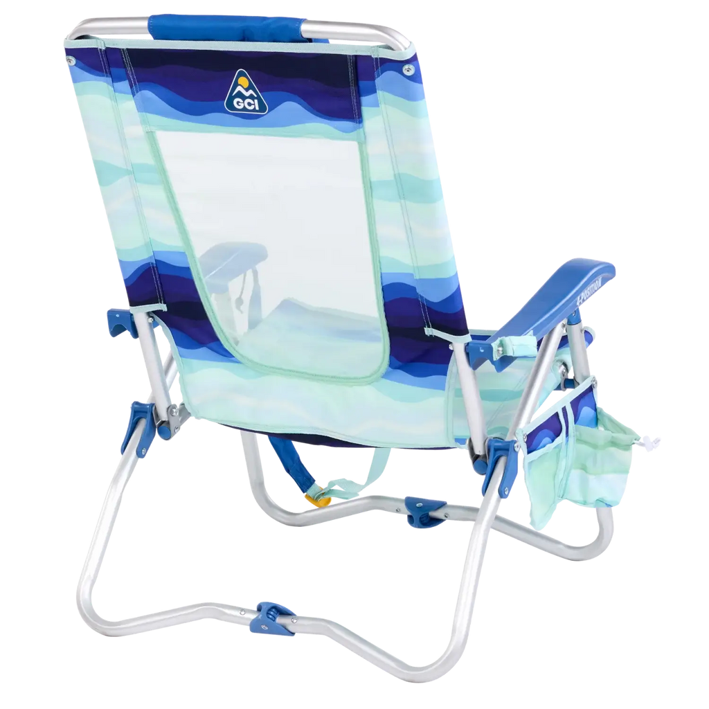 Low-Profile Bi-Fold Beach Chair - Choice 601 - Portable Heavy-Duty Low Boy Chair for Ocean Side Detail