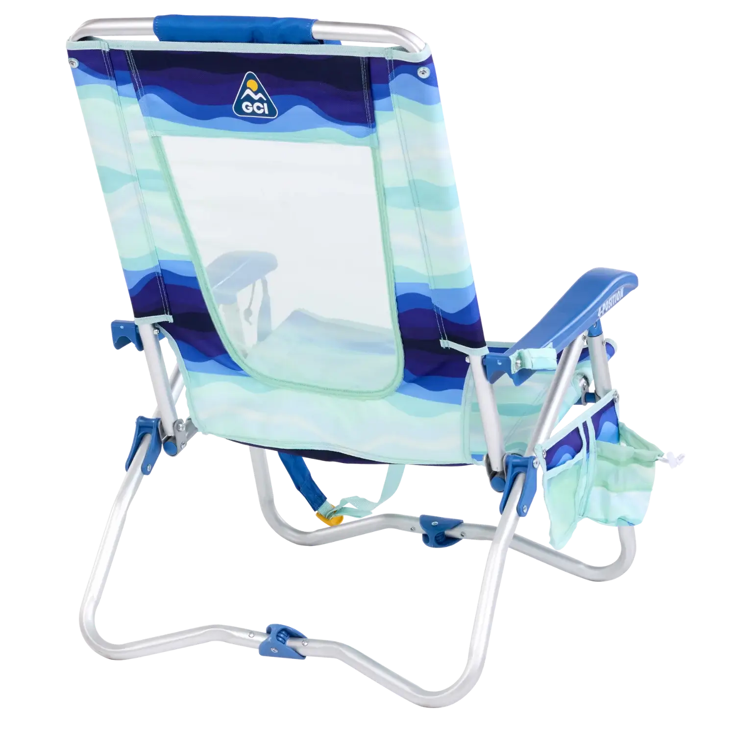 Low-Profile Bi-Fold Beach Chair - Choice 601 - Portable Heavy-Duty Low Boy Chair for Ocean Side Detail