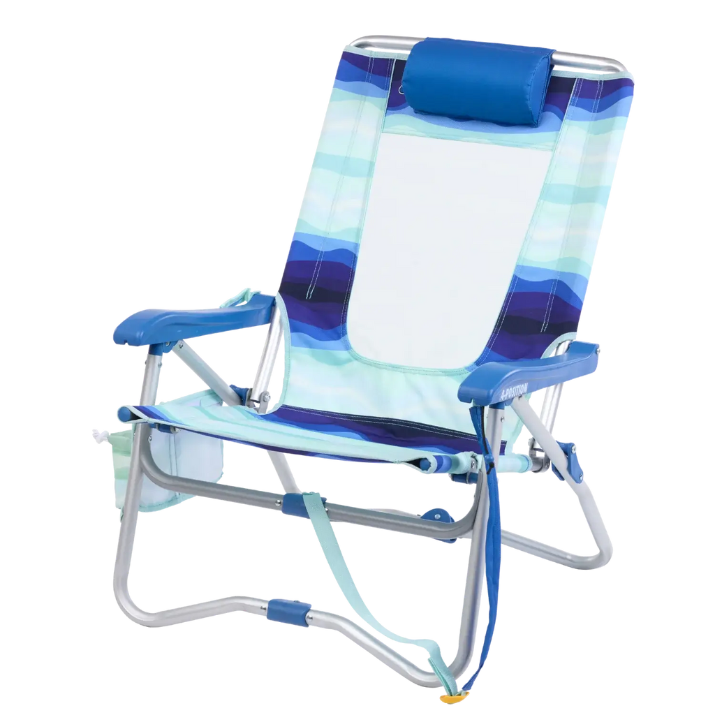 Low-Profile Bi-Fold Beach Chair - Choice 601 - Portable Heavy-Duty Low Boy Chair for Ocean Side Detail