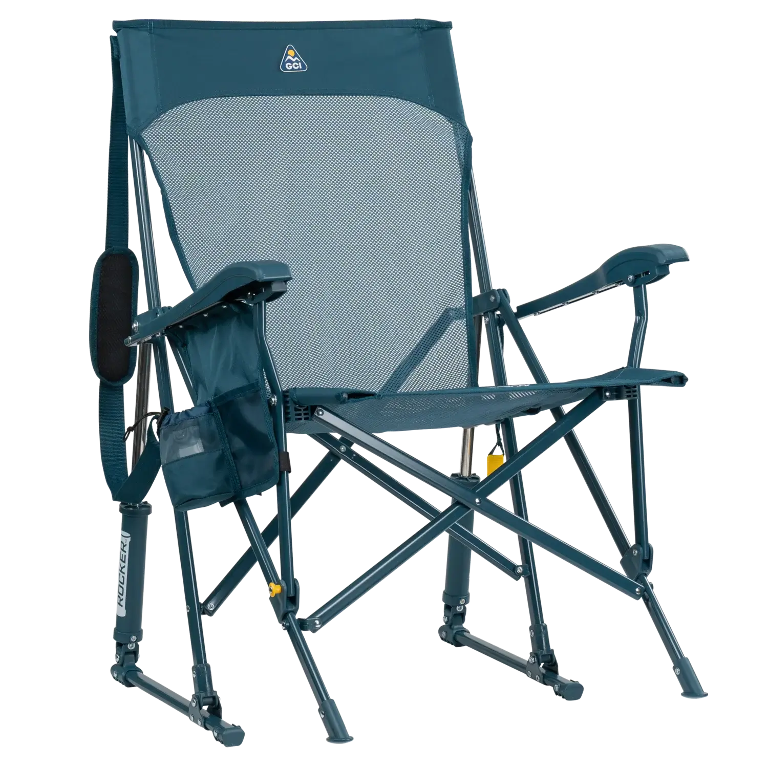 Smooth Motion BreezeRocker - Choice 504 - Patented Spring-Action Rocking Chair for Camping - Teal