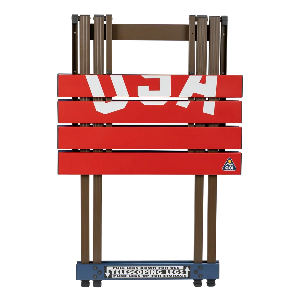 Heat-Resistant Compact Camp Table 20 - USA Anniversary Deluxe - Choice 757 - Master Outdoor Kitchen Station for Tailgating & BBQ Detail