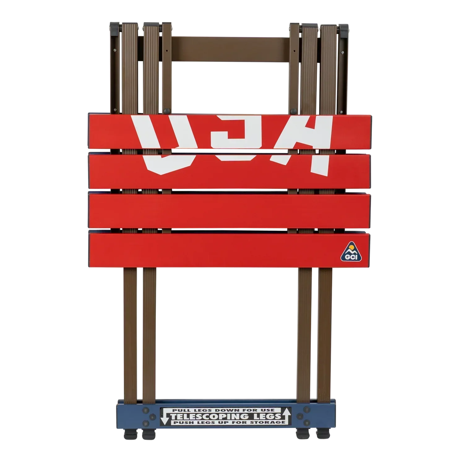 Heat-Resistant Compact Camp Table 20 - USA Anniversary Deluxe - Choice 757 - Master Outdoor Kitchen Station for Tailgating & BBQ Detail