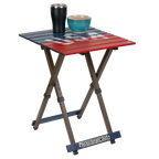 Heat-Resistant Compact Camp Table 20 - USA Anniversary Deluxe - Choice 757 - Master Outdoor Kitchen Station for Tailgating & BBQ Detail
