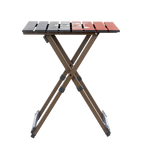 Heat-Resistant Compact Camp Table 20 - USA Anniversary Deluxe - Choice 757 - Master Outdoor Kitchen Station for Tailgating & BBQ Detail
