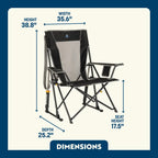 Smooth Motion Comfort Pro Rocker - Choice 375 - Patented Spring-Action Rocking Chair for Camping Detail