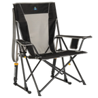 Smooth Motion Comfort Pro Rocker - Choice 375 - Patented Spring-Action Rocking Chair for Camping - Black