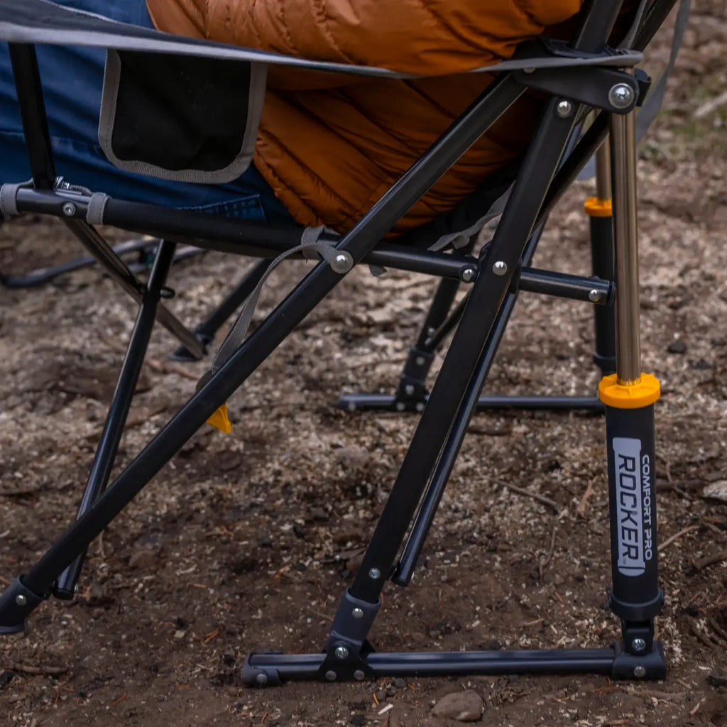Smooth Motion Comfort Pro Rocker - Choice 375 - Patented Spring-Action Rocking Chair for Camping Detail