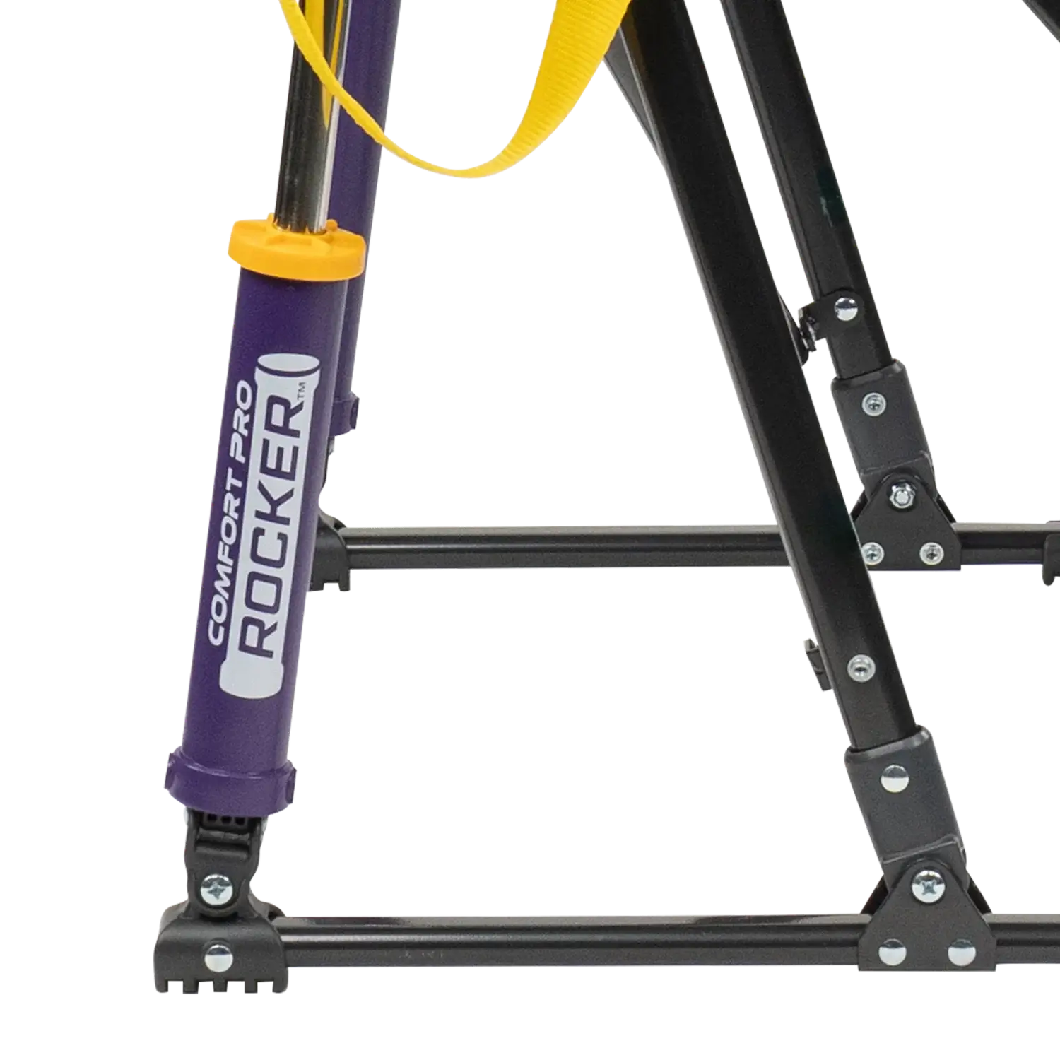 Luxury Camp College Comfort Pro Rocker - LSU Tigers - Choice 880 - Heavy-Duty Kickback Rocker with Beverage Holder Detail