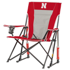Luxury Camp College Comfort Pro Rocker - Nebraska Cornhuskers - Choice 161 - Heavy-Duty Kickback Rocker with Beverage Holder Detail