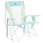Smooth Motion Comfort Pro Rocker - Choice 375 - Patented Spring-Action Rocking Chair for Camping - Pastel Green