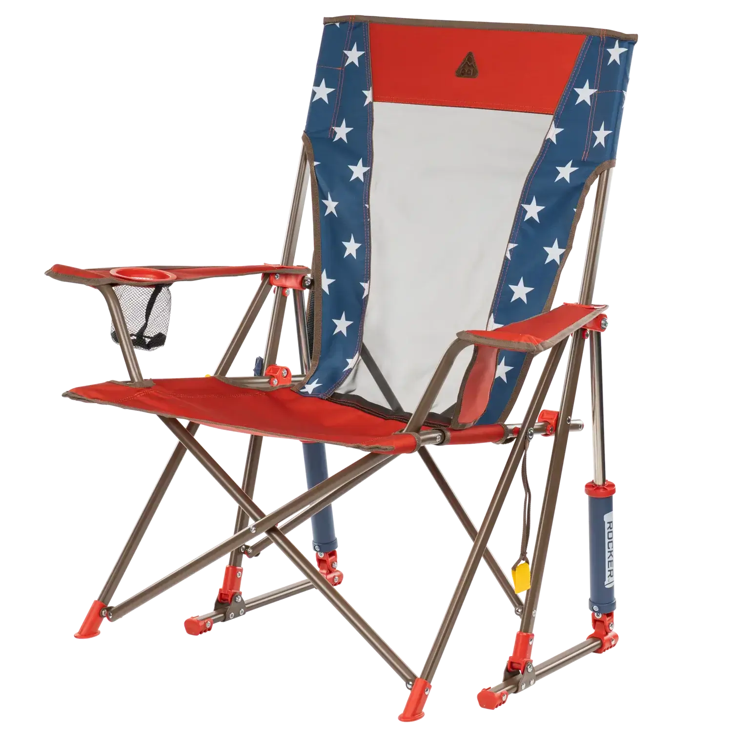 Luxury Camp Comfort Pro Rocker - USA Anniversary Deluxe - Choice 424 - Patented Spring-Action Rocking Chair for Camping Detail