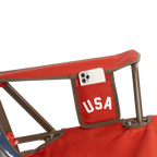 Luxury Camp Comfort Pro Rocker - USA Anniversary Deluxe - Choice 424 - Patented Spring-Action Rocking Chair for Camping Detail