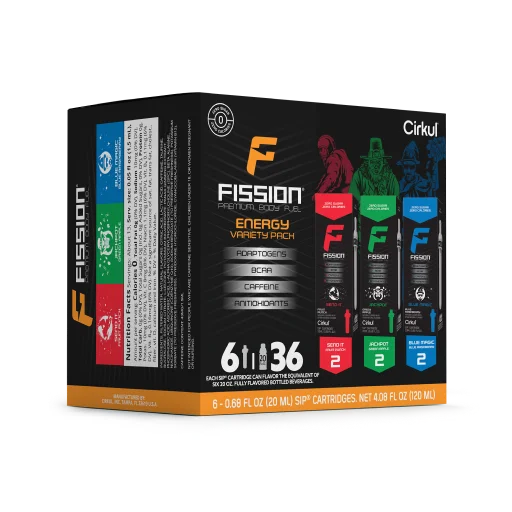 Zero-Calorie Fission 6-Pack Variety Pack 97EI - Zero-Calorie Multi-Flavor Sip Pods for Water Bottle Detail