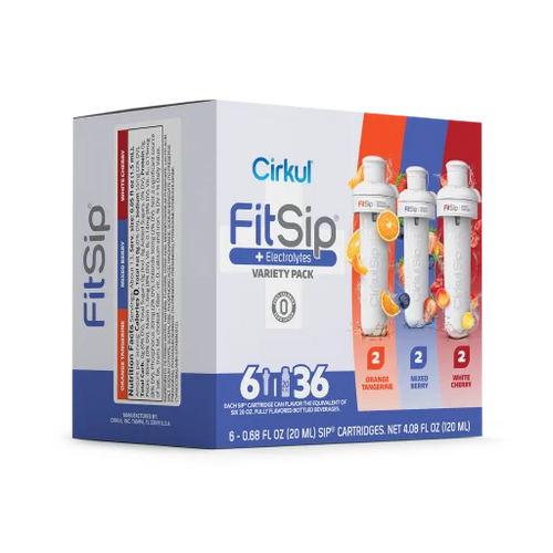 Natural Fruit Flavored FitSip 6-Pack Variety Pack HE3H - Sugar-Free Fruit Flavor Cartridge Refill Detail